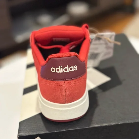 Adidas Kids Scarlet and Burgundy Sneakers - Picture 5 of 6